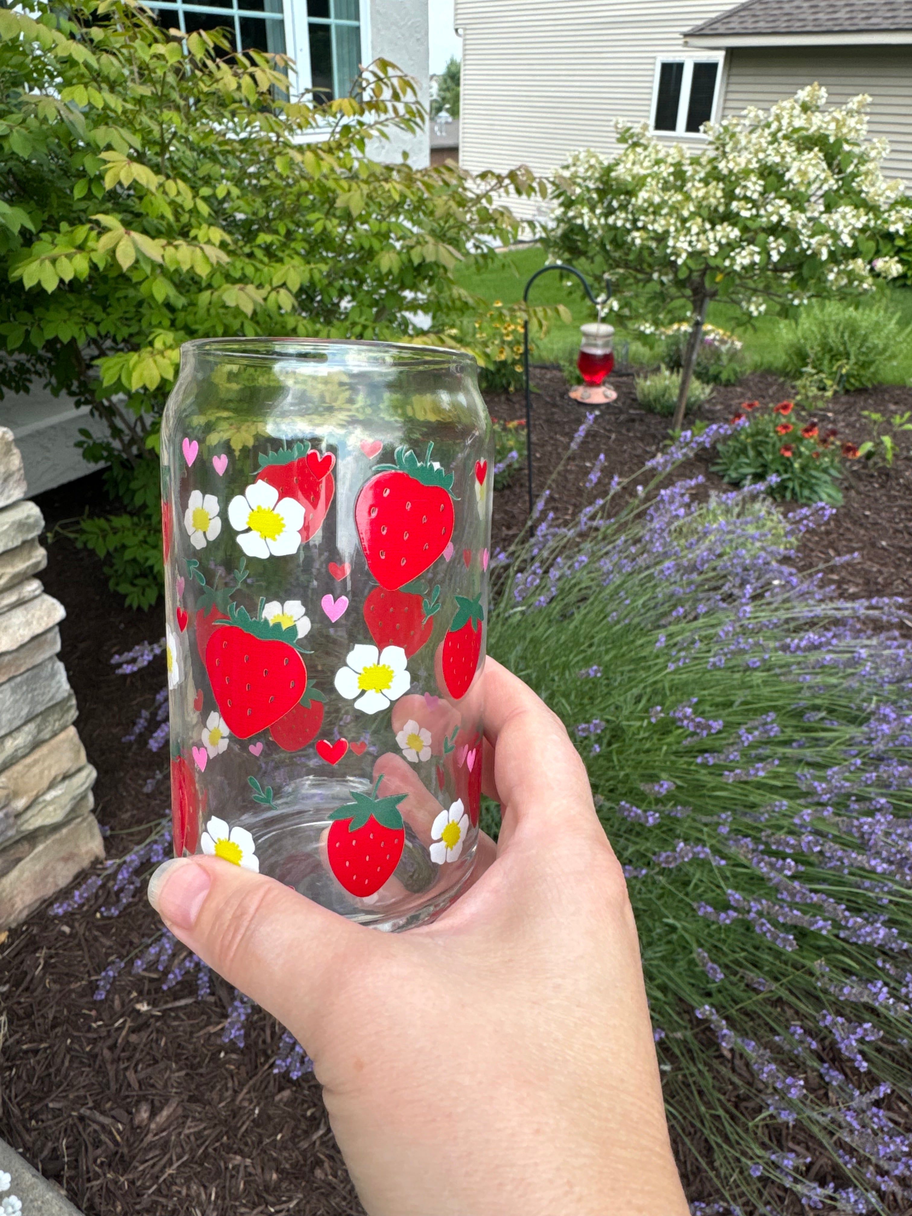 Strawberry Glass Cup