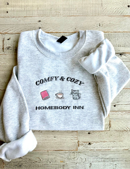 Comfy & Cozy Homebody Inn Cat Crewneck